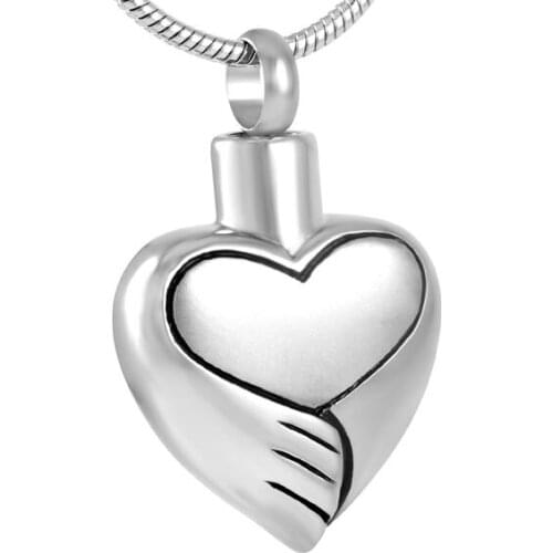 IJD8478 Hug Love,Unique Design Stainless Steel CREMATION JEWELRY Pendant Memorial Ashes Keepsake Urn Locket Wholesale