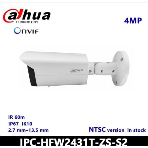 Dahua IP camera IPC-HFW2431T-ZS-S2 4MP WDR IR Bullet Network Camera support POE starlight Upgraded version of IPC-HFW2431T-ZS