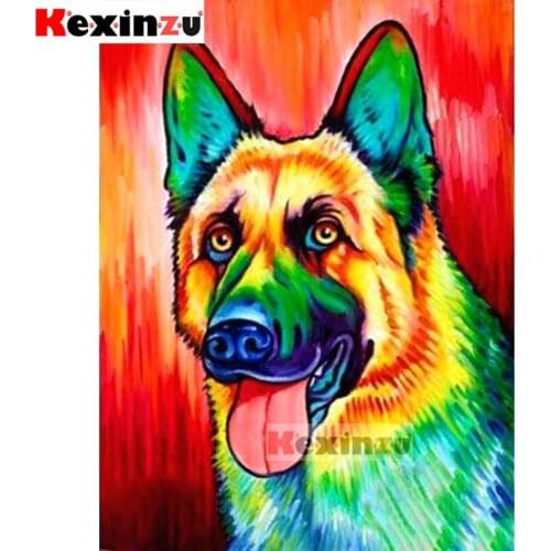 KEXINZU 5D DIY Full Square Drill Diamond Painting -Yellow dog- 3d Mosaic Diamand Embroidery Wedding Room Decoration K0323