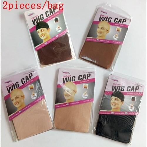 20pieces(10bags) free shipping wig caps for making Unisex Nylon Bald Hair nets Stocking 5 colors