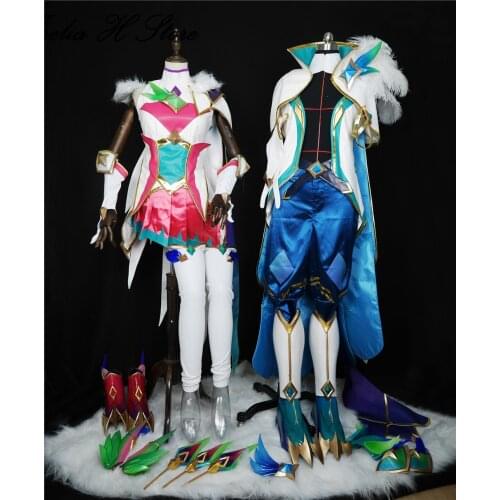 Customized LOL Dark Star Guardian Rakan Cosplay Costume with props Halloween Christmas costumes