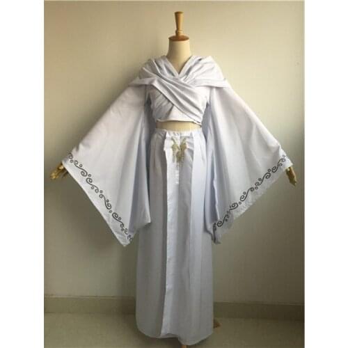 Customize movie cosplay Padme Amidala White Dress Cosplay Costume Uniform
