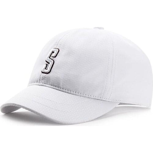 Summer mens sports quick-drying hat short-brimmed baseball cap letter S embroidery cap leisure sun hat women