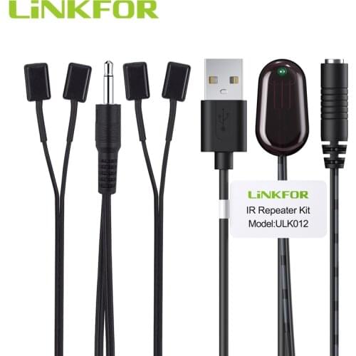 LiNKFOR IR Extender 1 Receiver 4 Emitter Emitters Repeater Kit Hidden Infrared Remote High Quality IR Infrared Remote Repeater