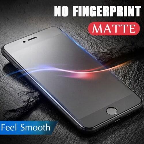 9H Matte Tempered Glass For iPhone 6 6s 7 8 Plus XR X Xs MAX SE 2020 Frosted Full Cover Screen Protector Film Anti Fingerprint
