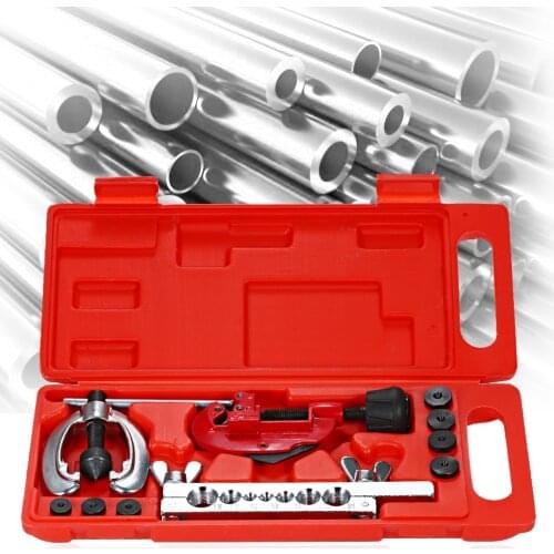 Copper Brake Fuel Pipe Repair Double Flaring Dies Tool Set For Cutting Flaring