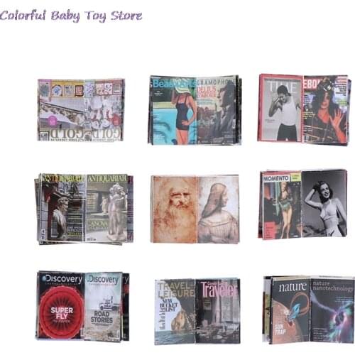 3PCS 1:12 Scale Dollhouse Miniature Comic Book Mini Magazine Pretend Play Doll House Furniture Decration Accessories Toy
