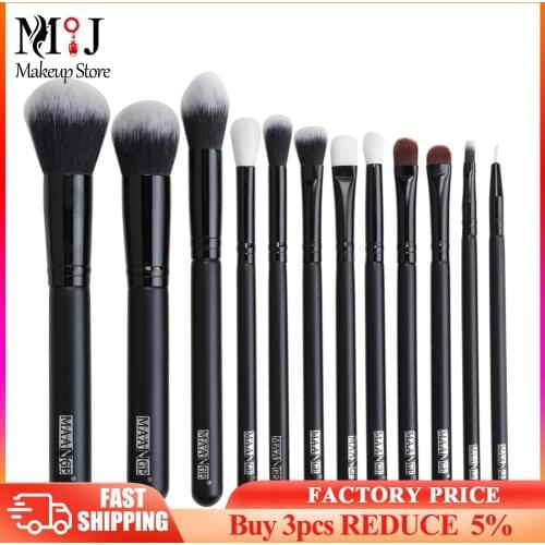 12pcs Pro Makeup Brushes Kit for Foundation Powder Eyeliner Wimper Lip Eye Shadow Blush Full Set of Make-up Tools
