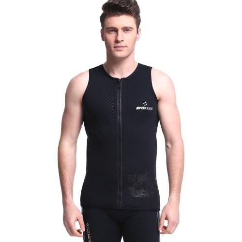 Dive&sail 3mm neoprene mens wetsuit vest sleeveless front zipper Jumpsuit Dive for kitesurfing suit diving swimsuit size s-xxxl