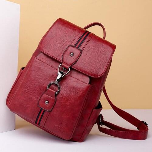 New Fashion Women Backpack Luxury PU Leather Casual large capacity Women Bag High Quality Female Shoulder Bag Backpack For Girls