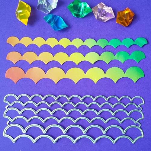 New 3 piece set with wavy pattern cutting Die mould pattern scrapbook die embossing DIY handicraft paper card photo album metal