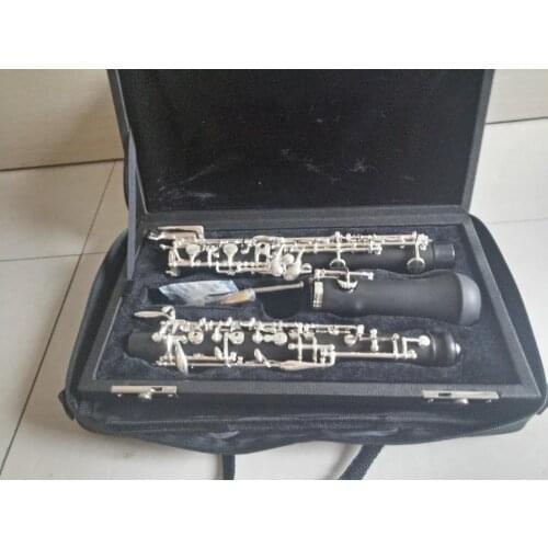 Professional Oboe C Key Cupronickel Plated Silver with Reed Gloves Cleaning Cloth Screwdriver Leather Case Bag Strap