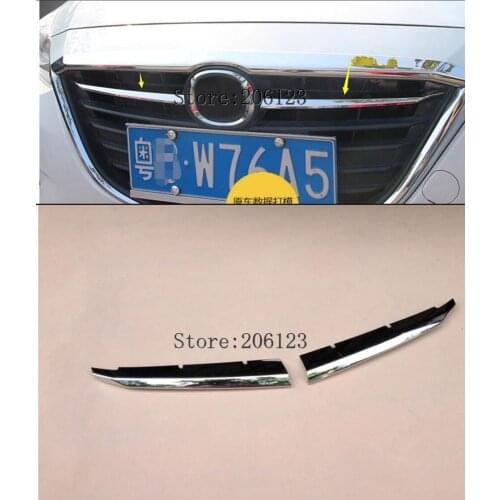 For Mazda 3 Axela BM 2014 2015 2016 Chrome Front Radiator Mesh Grille Grill Cover Trim Insert Molding Garnish Guard Car Styling