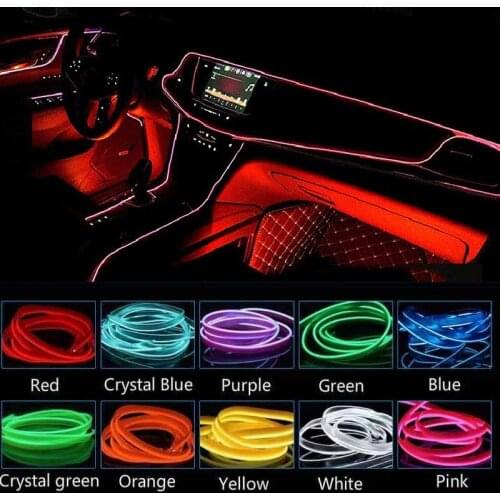 Car interior lighting auto led strip flexible MultiColor Neon USB Drive Remote Waterproof Ambient Light Night Home Decoration