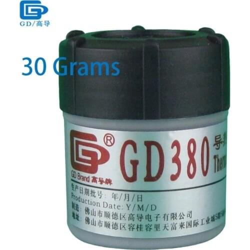 GD Brand Thermal Conductive Grease Paste Silicone GD380 Heatsink Compound Net Weight 30 Grams High Performance Gray For CPU CN30