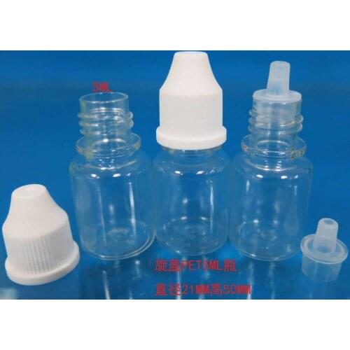 Screw cap 5ml pet plastic bottle for eye drops essential oil 1000pcs/lot