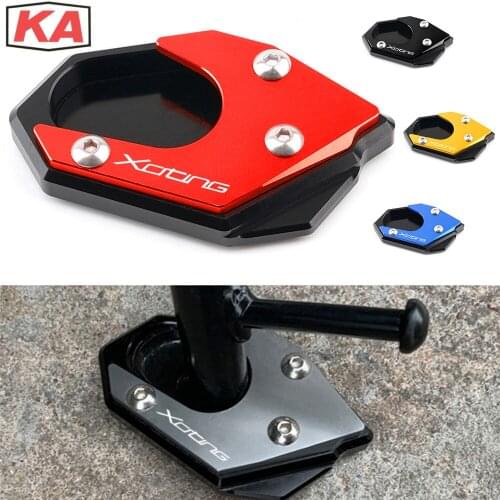 Logo "XCITING" For KYMCO Downtown 200i 300i 350i 300 350 XCITING 250 400 400i S400 Motorcycle Kickstand Extension Enlarge Plate
