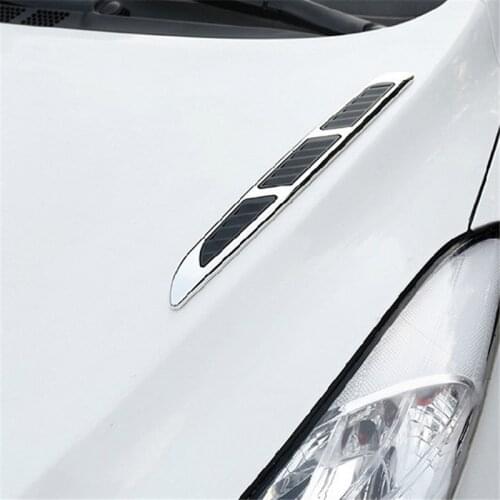 1 Pairs Car Auto Side Vent Air Flow Fender Intake Sticker Car Simulation Side Vents Decorative