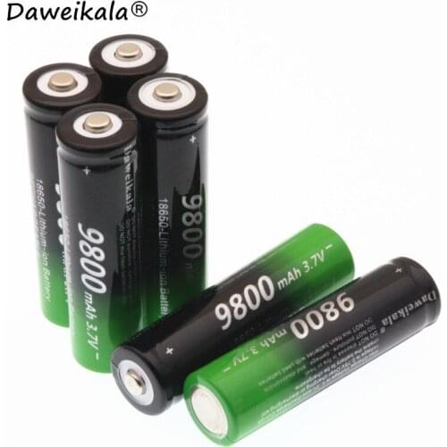 12pcs 18650 Battery High Quality 9800mAh 3.7V 18650 Li-ion batteries Rechargeable Battery For Flashlight Torch + Free Delivery