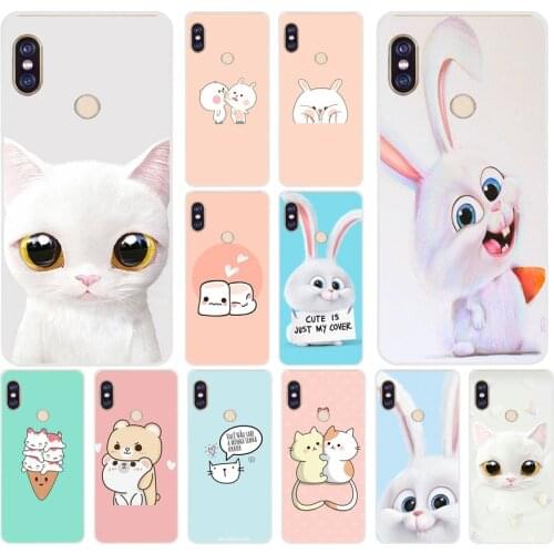 180H Cute Rabbit Is Just My Soft Silicone Tpu Cover phone Case for xiaomi redmi 6 pro 5 plus note 6 pro 4 4x mi 8