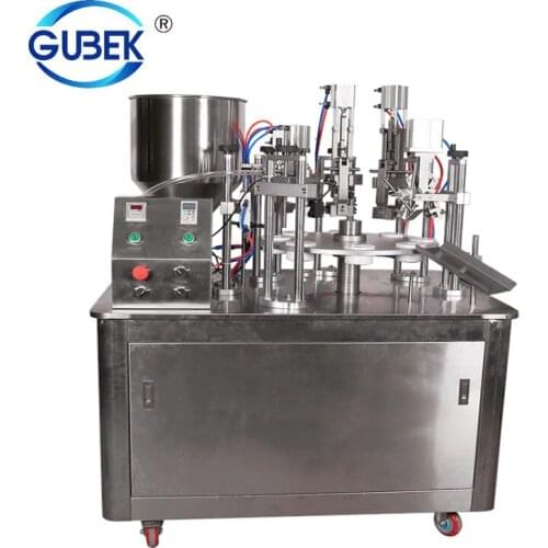 50B Rotary Semi-Auto Metal Tube Filling and Sealing Machine for Cosmetic Toothpaste with Folding at the End