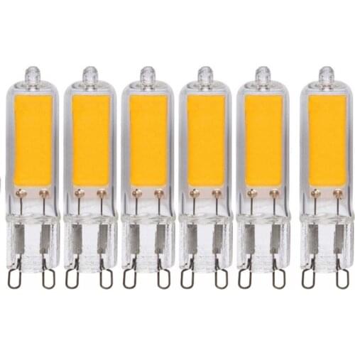 LED Glass G9 7W 9W 12W No Flicker LED COB Bulb 220V G4 Light Home Chandelier Spotlight Replace 25W 45W Halogen Lamps Bombillas