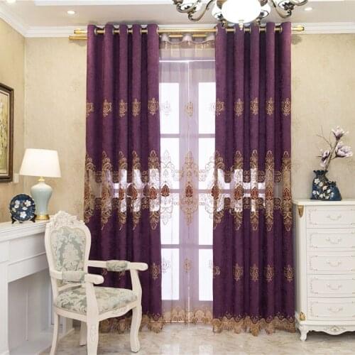 Slow Soul Blue Purple Velvet Curtains Luxury For Living Room Bedroom Kitchen Drapes Sheer Tulle 3d Fabric Europe Embroidered