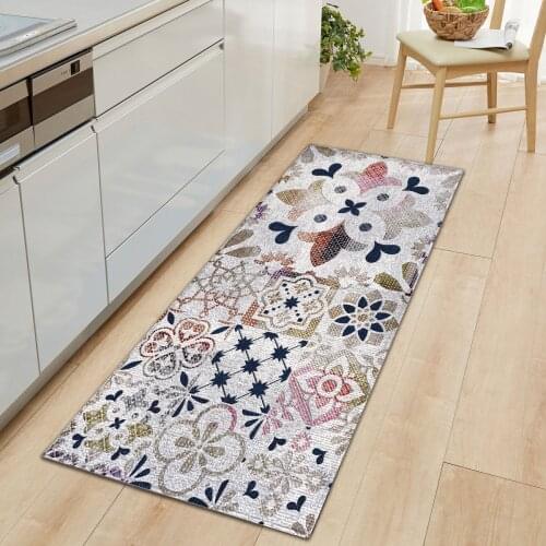 Bohemia Home Kitchen Carpet Mat Door Entrance Floor Mat Boho Kitchen Rug For Living Room Anti-Slip Kitchen Rug Hallway Carpet
