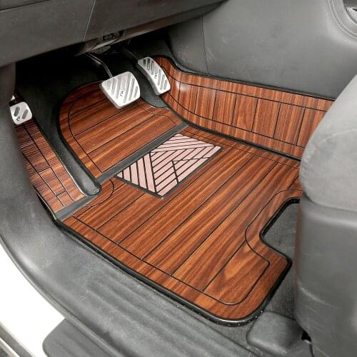 For Nissan Patrol Y62 Armada 2016 2017 2018 2019 Auto Car Synthetic Wood Floor Mats Wooden Pads Carpets Interior Accessories