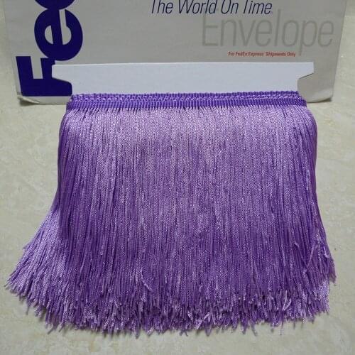 10 Meters 15cm 6" Long Light Lanvender Color Latin Dress Tassel Fringe