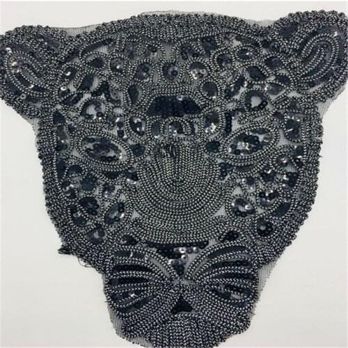 T shirt Women patch black sequins 285mm leopard deal with it biker patches for clothing stickers 3d t shirt mens free shipping