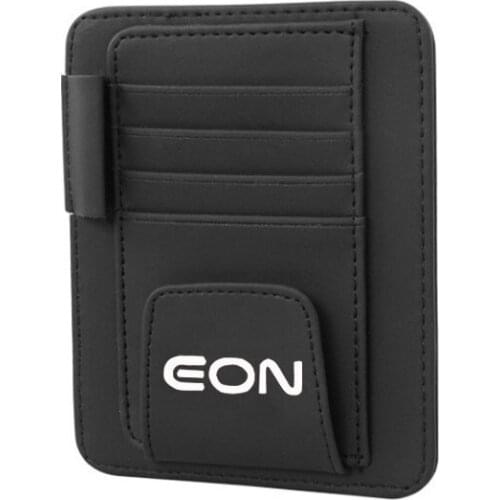 Pu Leather Visor Card Storage Sun Visor Organizer Tool Pouch Bag Card Storage Pen Storage Glasses Holder For Hyundai Eon