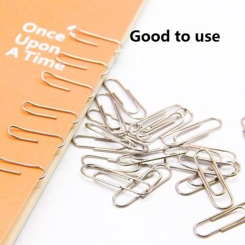 3# 100 Pcs Metal Round Paper Clips Pin Anti-Rusted 29mm Nickel Plated Plain Dest Office Serise Accounting Tools School Home 0025