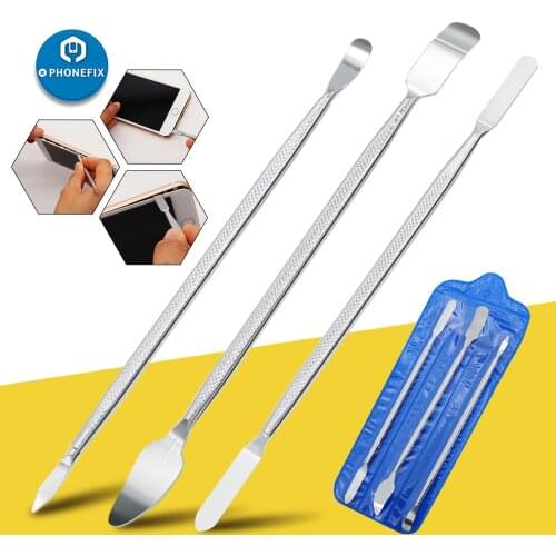 3pcs Metal Spudger Scraper Phone Opening Tool Hardness Pry Tools for iPhone Repair Disassembly Rods Tablet Computer Hand Tools