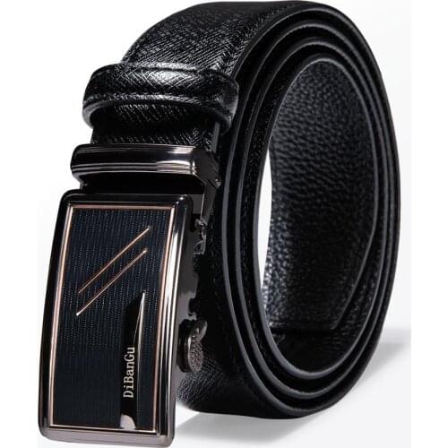 130cm Famous Brand Belt Men Top Quality Genuine Luxury Leather Belt For Men Black Strap Male Metal Automatic Buckle Barry.Wang