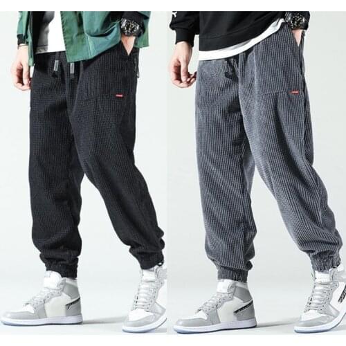 New Arrival Men Harem Pants 2020 Streetwear Winter Warm Corduroy Trousers Outdoor Comfort Male Loose Jogger Sport Pants Pantalon