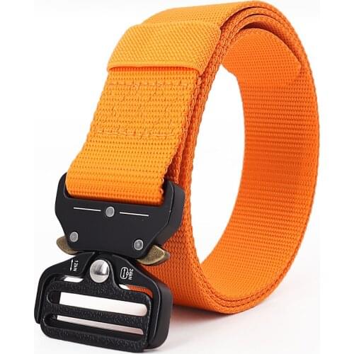 Factory Wholesale Outdoor Belt Mens Release Buckle Imitation Nylon Quick Drying Canvas Tactical Belt