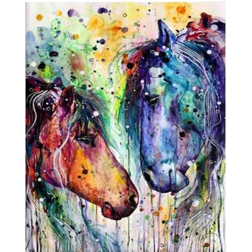 Full round diamond painting horse animals embroidery mosaic stickers diamond dotz rhinestone picture puzzle drawing wall decor
