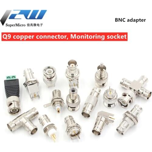 All copper BNC seat -50KY / KWE bnc female Q9 female BNC connector video monitoring socket