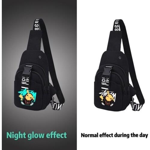 New Trend Chest Bag Casual Messenger Bag Multi-Function Shoulder Bag Canvas Anti-Theft Bag