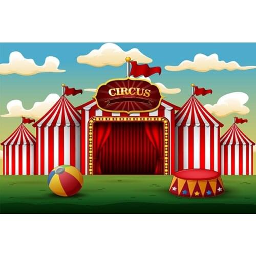Prairie circus photographer backgrounds digital vinyl green-land photo backdrop for photographer studio kits fotografia lv-2237