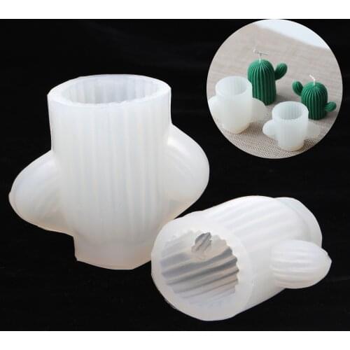 S/M 3D Cactus Silicone Mold Candle Mold DIY Jelly Chocolate Ice Making Cake Baking Gypsum Wax Mould Resin Art Bakeware Tools