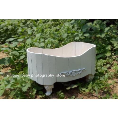 Newborn props solid wood baby bathtub custom newborn props hundred days old studio photography