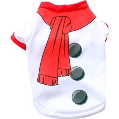 Christmas Pet Dog Clothes Cotton Vest Shirt for Small Medium Dogs Chihuahua Costumes