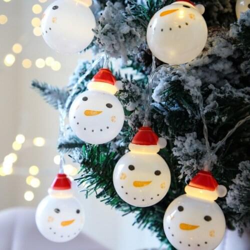 Christmas Decoration Snowman Lamp for Home Light Outdoor Xmas New Year Room Decoration Holiday Christmas Tree USB Light Strip