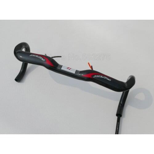 Internal cable HANDLEBAR H5 - Carbon Glossy Bicycle Handlebar 31.8 400mm 420mm 440mm For Road / Racing / Cyclocross Bike