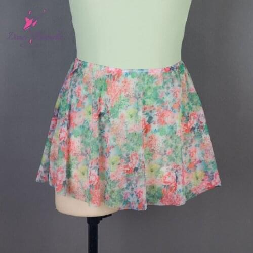 Floral printing mesh Ballet Wrap Skirt Teacher Dance Ballet Tulle Skirt flower wrap skirt ballet dancewear