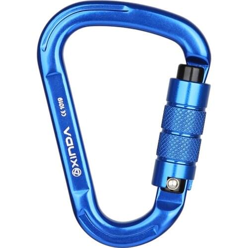 XINDA Outdoor Rock Climbing Carabiner 25KN Safety Connector Lock Aluminum alloy Spring-loaded Gate Buckle Survive Equipment