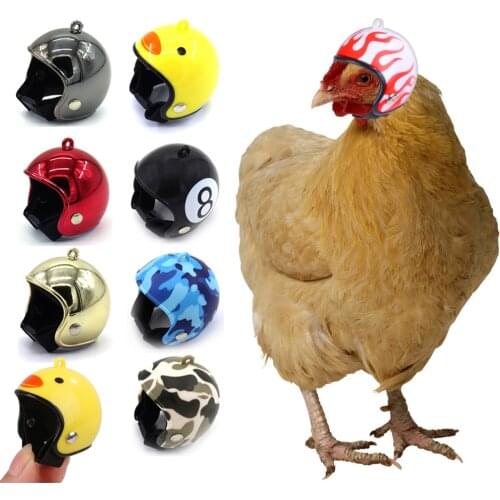 1pc 4*4.5cm Funny Chicken Helmet Hen Hard Hat Bird Hat Headgear Pet Helmet Poultry Accessories