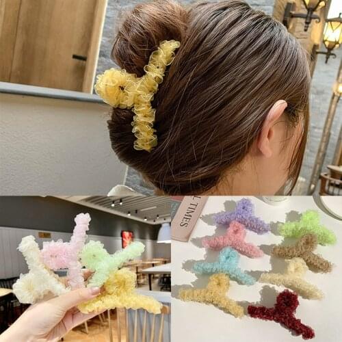 Hair Claw Acrylic Summer Korean Style Large Curly Hair Accessories Clips Hairpin For Girl